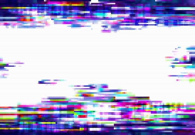 Vector glitch pixels vector abstract distorted background