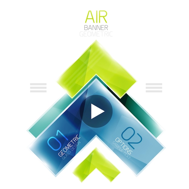 Vector glossy color realistic arrows