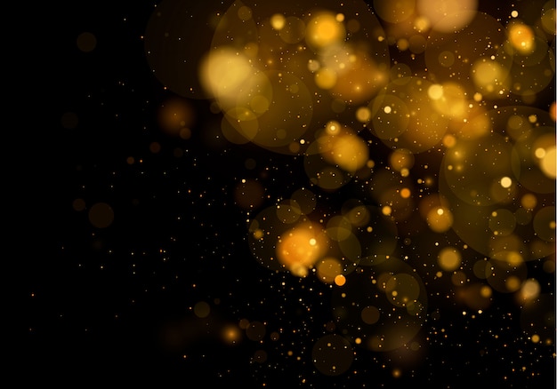 Vector glowing bokeh lights effect isolated.