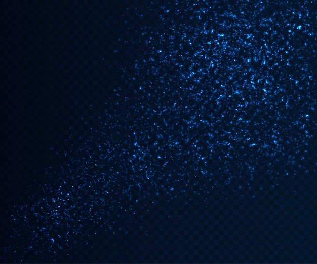 Vector glowing  light effects, blue particles flow