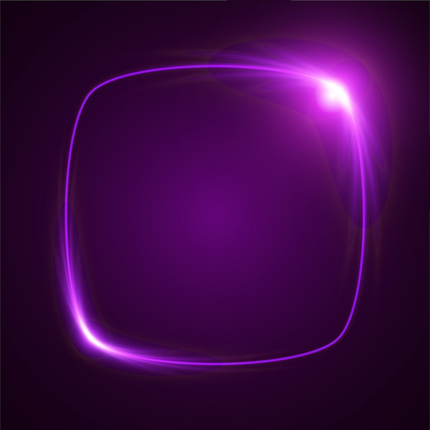 Vector glowing line banner design