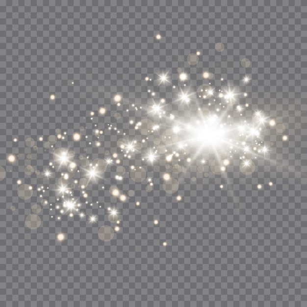 Vector glowing stardust, light effect
