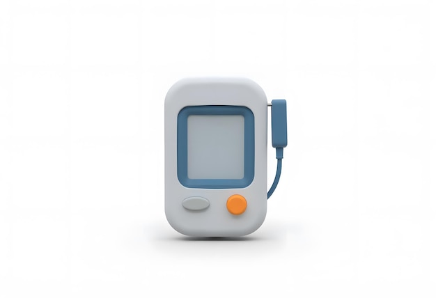 Vector glucometer 3d illustration for uiux web app presentation etc