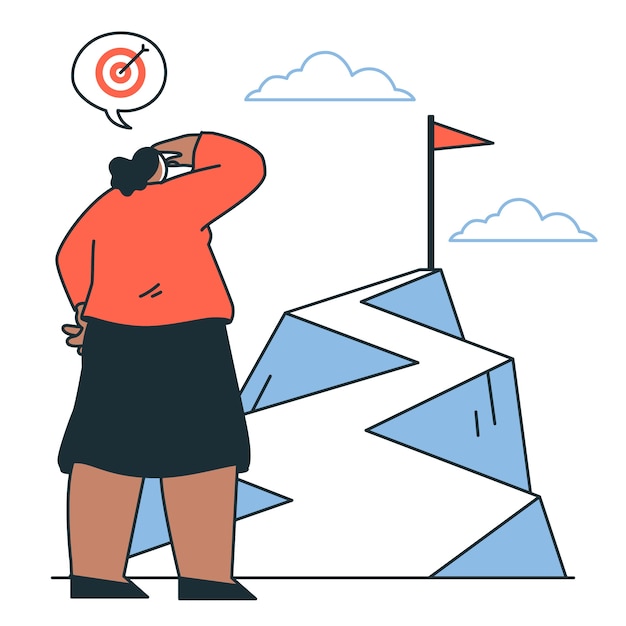 Vector goal concept illustration