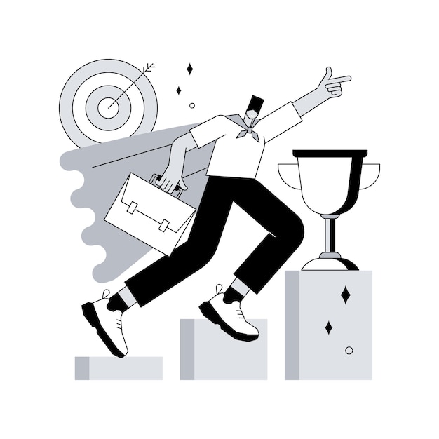 Vector goals abstract concept vector illustration