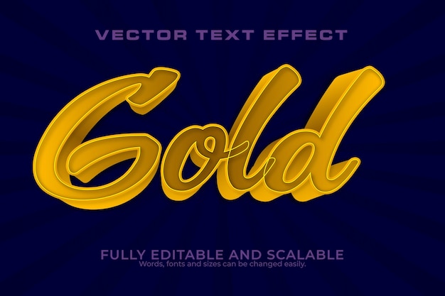 gold 3d text effect 100 editable eps file word and font can be changed