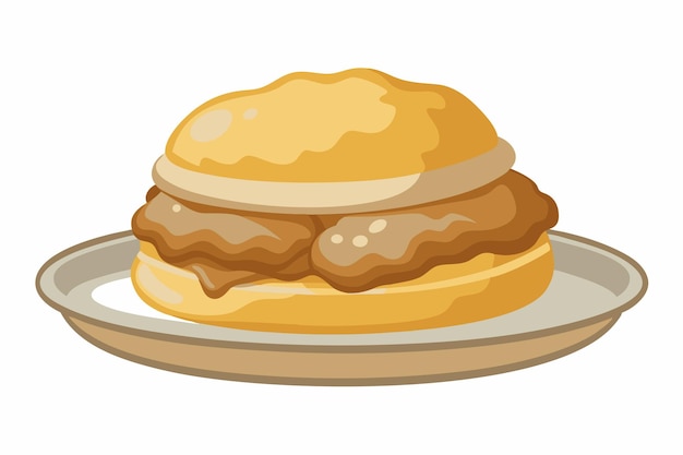 Vector golden brown buttery biscuits i