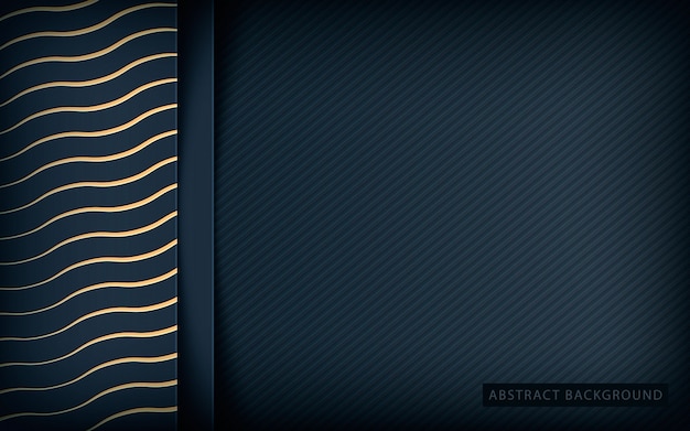 Vector golden texture overlap layers on dark background