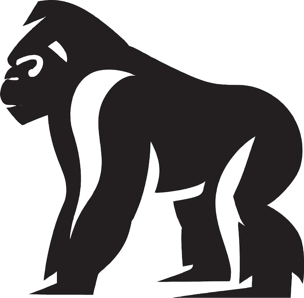Vector gorilla king icon design vector