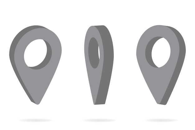 Vector gps pointer on the map vector image pointer