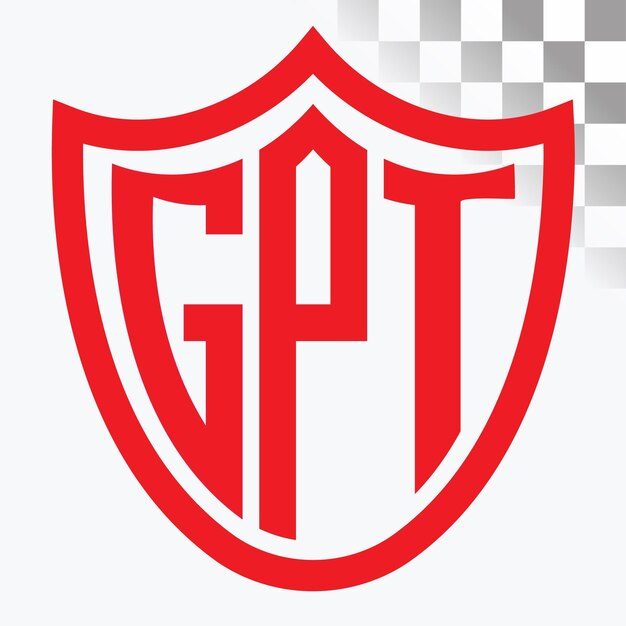 Vector gpt letter logo design