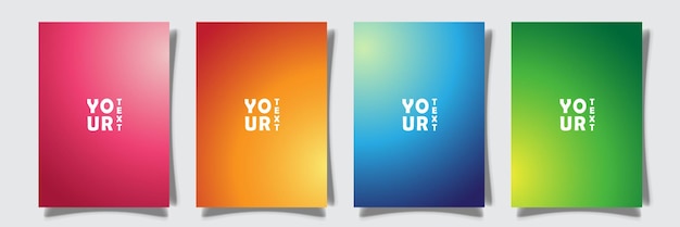 Vector gradation multicolor cover modern style soft color art set collection template design vector