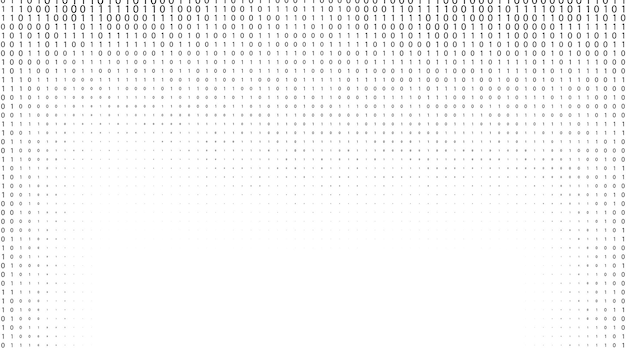 Vector gradient binary code digits background
