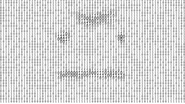 Vector gradient binary code digits background