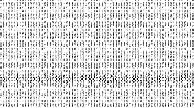Vector gradient binary code digits background