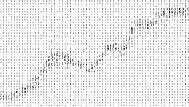 Vector gradient binary code digits background