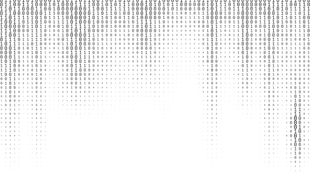 Vector gradient binary code digits background