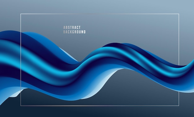 Vector gradient color 3d fluid shape vector abstract background, dynamic dimensional design element in motion, trendy modern style.