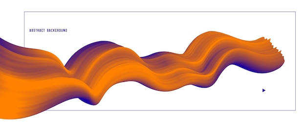 Vector gradient color 3d fluid shape vector abstract background, dynamic dimensional design element in motion, trendy modern style.