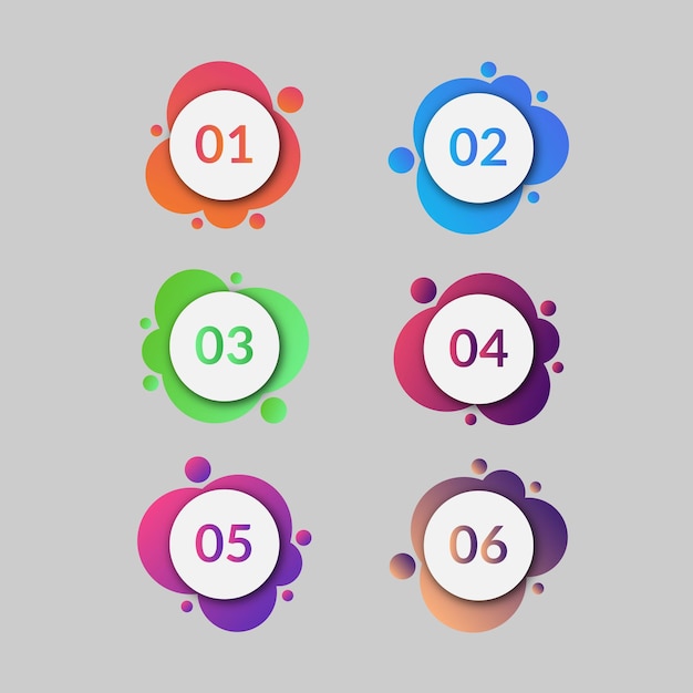 Vector gradient and colorful bullet point