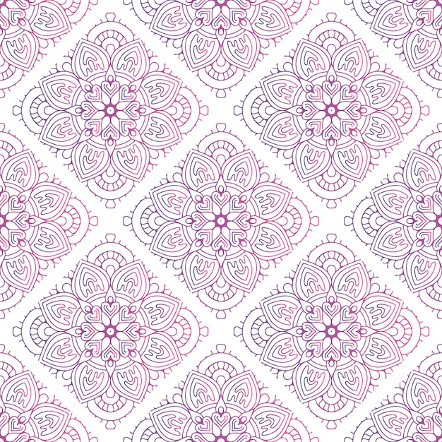 Vector gradient decorative mandala pattern