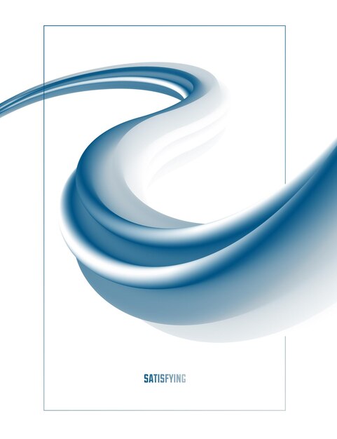 Vector gradient fluid vector abstract shape, 3d color abstract background in modern trendy style, dynamic design element in motion.