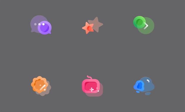 gradient glass morphism element transparent icon set for ui ux, website or mobile interface