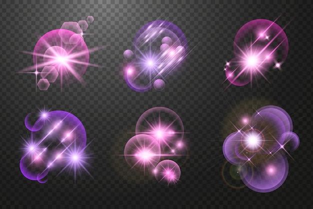 Vector gradient light effect collection element