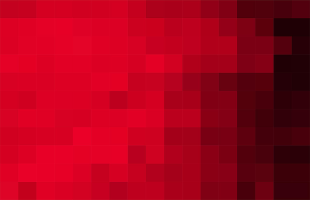 Vector gradient red mosaic pixel background gradient abstract tile background rectangular check pattern