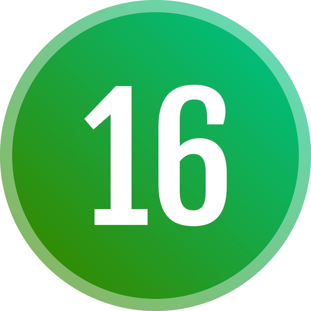 Vector gradient round number icons