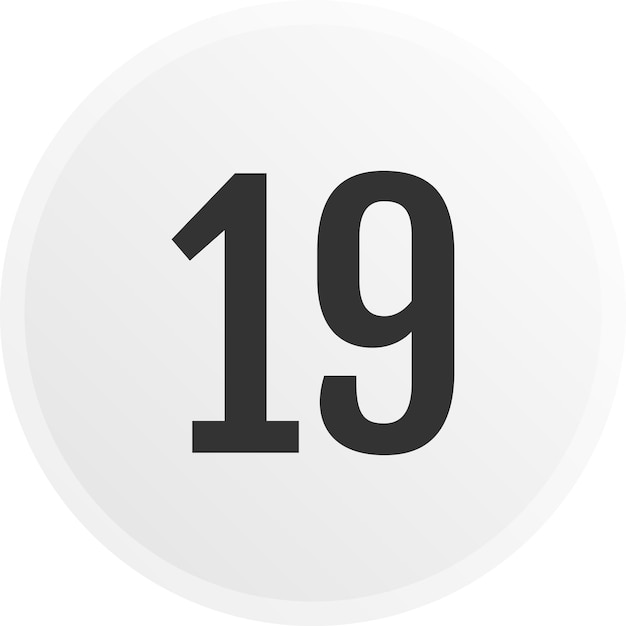 Vector gradient round number icons