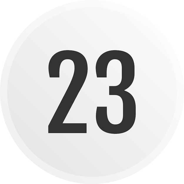 Vector gradient round number icons