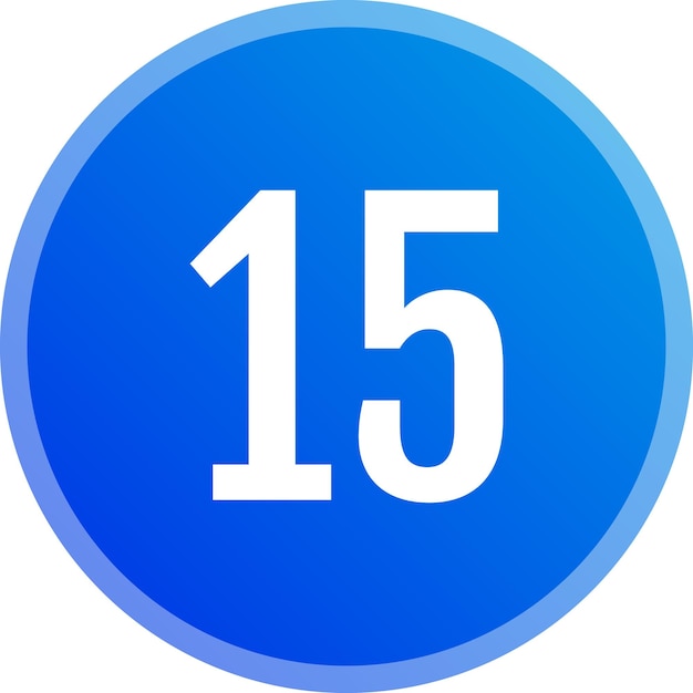 Vector gradient round number icons