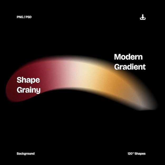 Vector grainy ornament element holo gradient shape noise texture blurred background