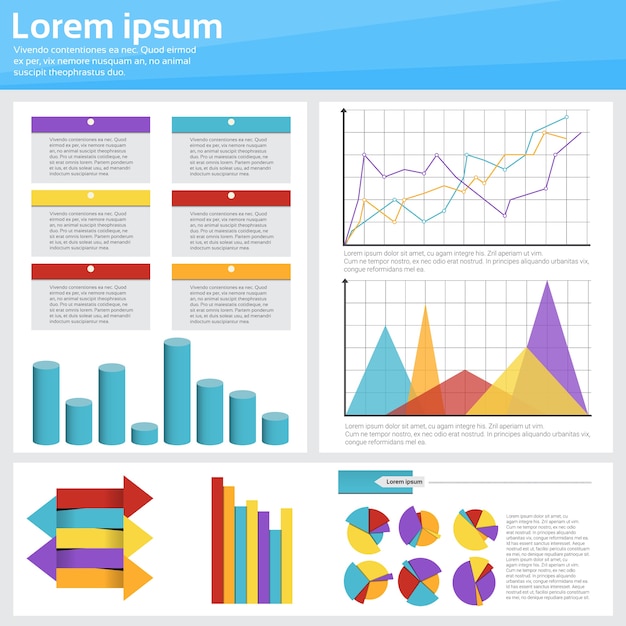Vector graph set finance diagram infographic 
