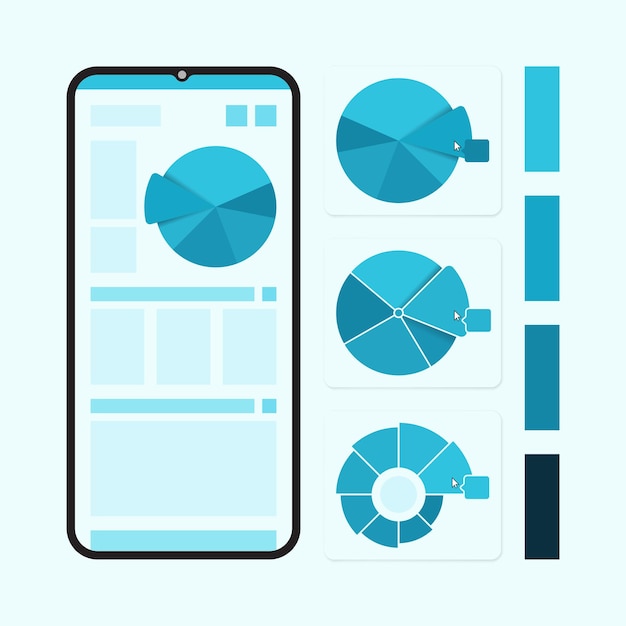 Vector graphic elements for user interface design