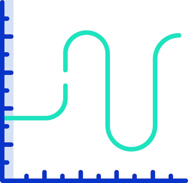 Vector graphsolid outline color vector illustration