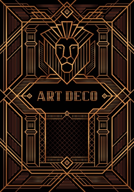 Vector the great gatsby deco style vector