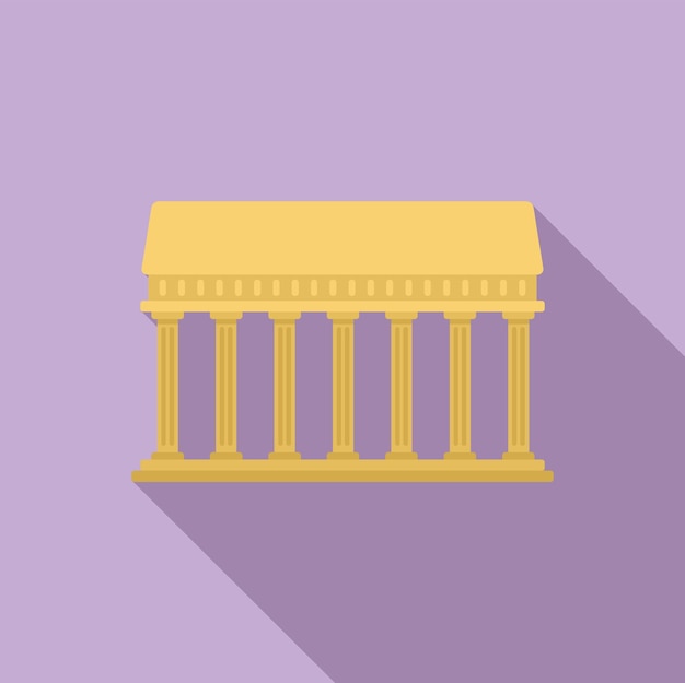 Vector greece columns building showing ancient greek architecture