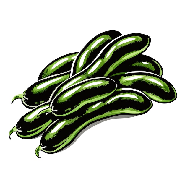 Vector green beans stock vector illustration