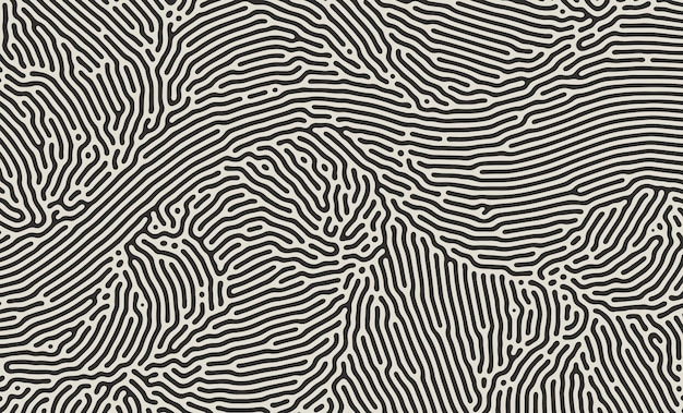 Vector green and brown turing lines organic shape patterns background design with elegant pattern