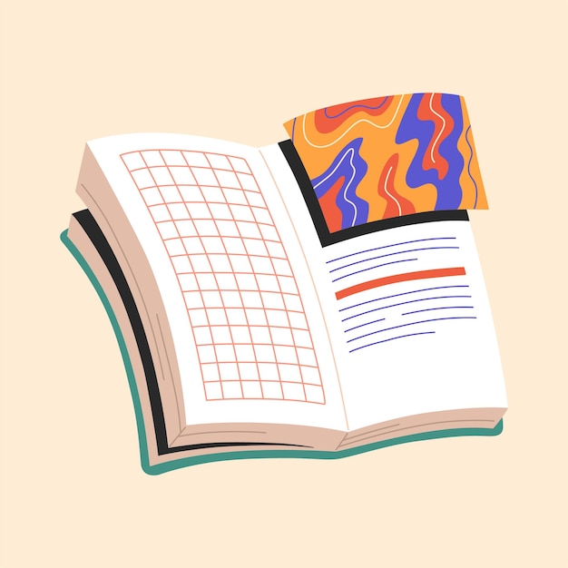 Vector green cover and grid layout with abstract picture