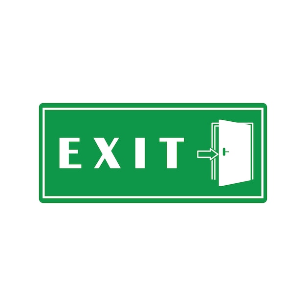 Vector green exit sign