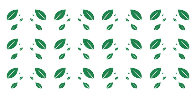 Vector a green leaf pattern with a white background