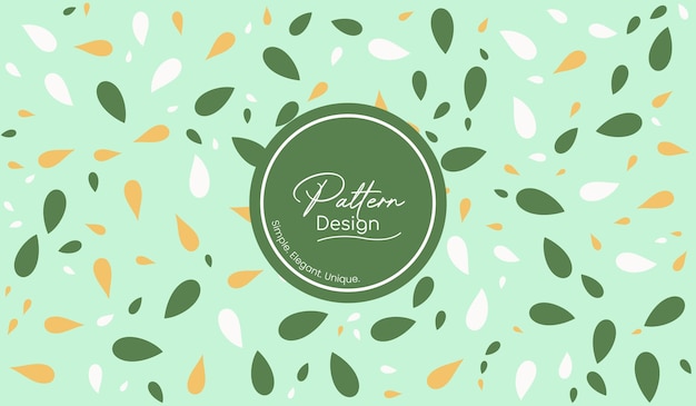 Vector greenish botanical vector pattern design