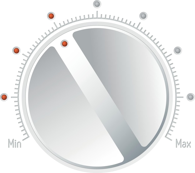 Vector grey knob on a kitchen appliance isolated on transparent background