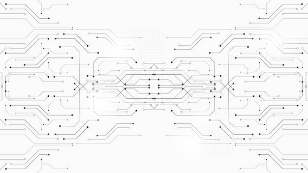 Vector grey white abstract technology background, hi tech digital connect, high technology concept