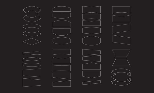 Vector grid collection frame geometric shape