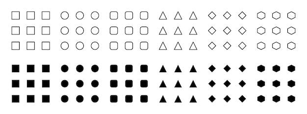 Vector grid menu icon set simple vector isolated on white background design for applications web and ui