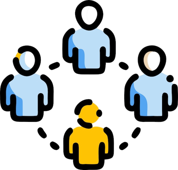 Vector group of people icon isolated white background